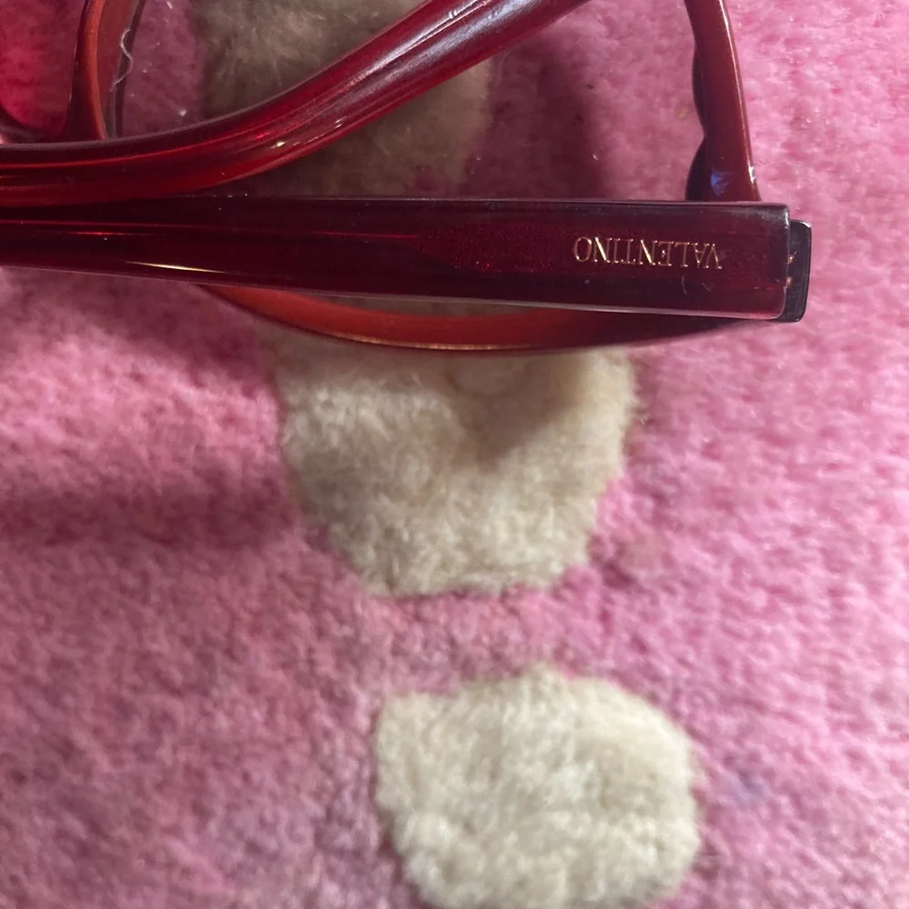 Valentino Dark Red Rounded Cat Eye Women’s Designer Summer Sunglasses